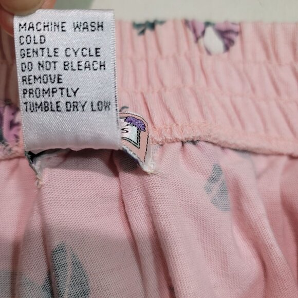 Vintage Gina Peters Midi Skirt Sz S Pink Floral Elastic Waist Casual Summer USA - Picture 6 of 9